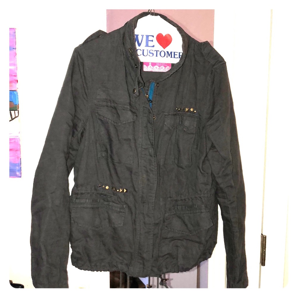Free people embellished utility jacket